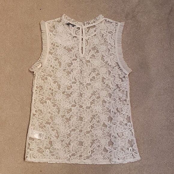 NWT Reiss lace sleeveless sheer top - Picture 1 of 11